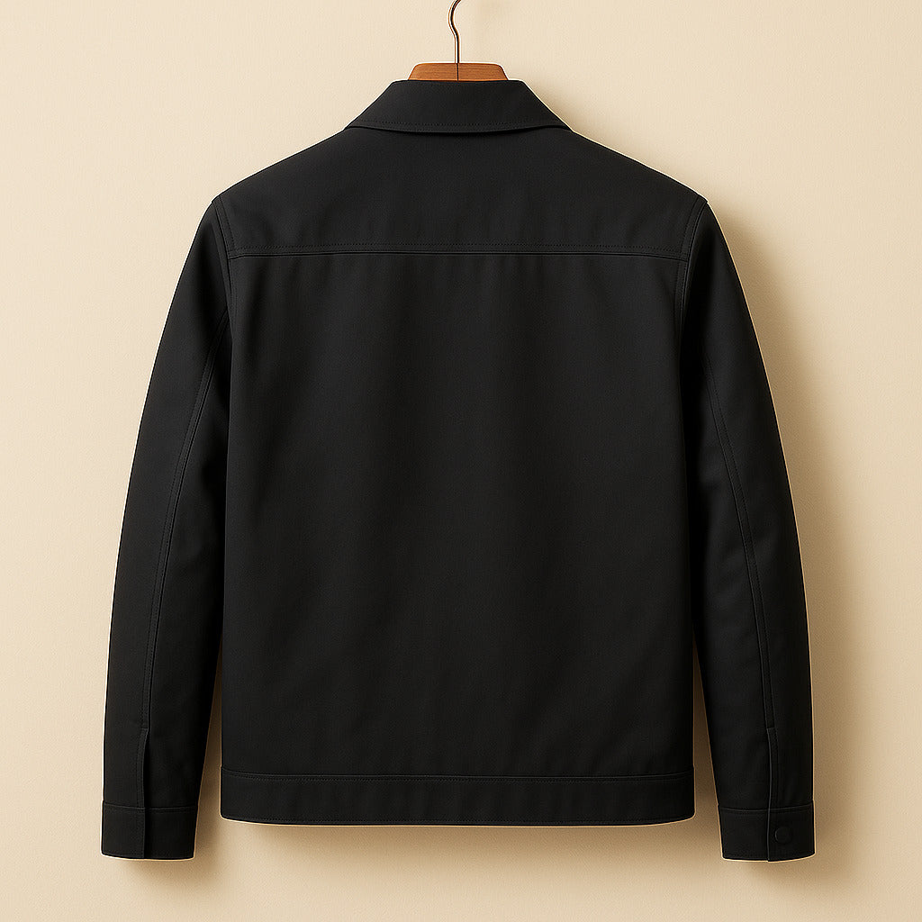 Men's Jacket Oxford Lined Long Sleeve Button-Up Elegant