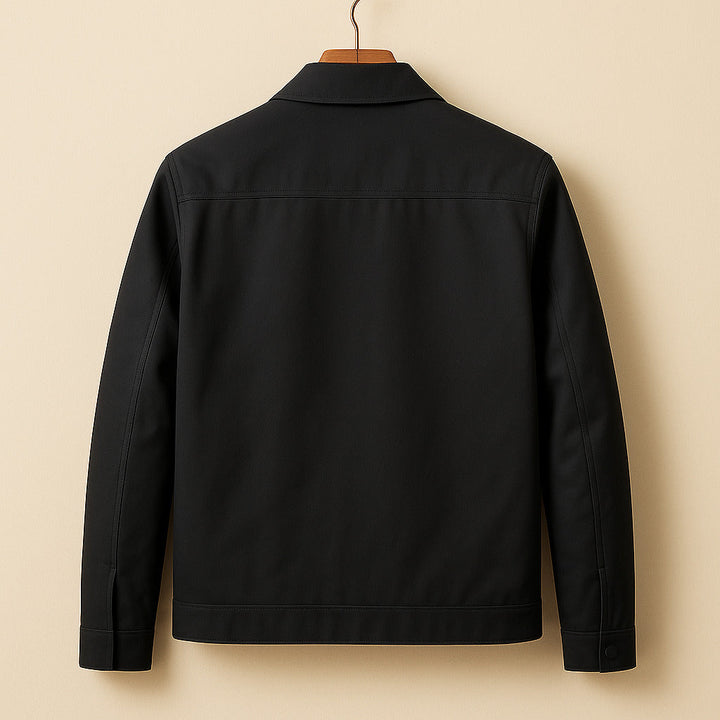 Men's Jacket Oxford Lined Long Sleeve Button-Up Elegant