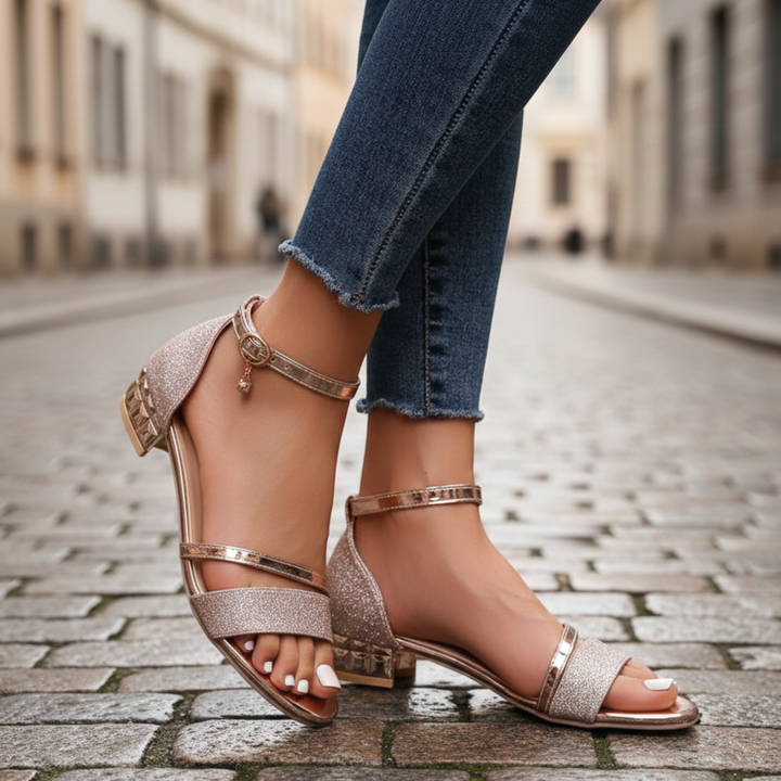 Sandals Block Heel Ankle Strap Open Toe Women
