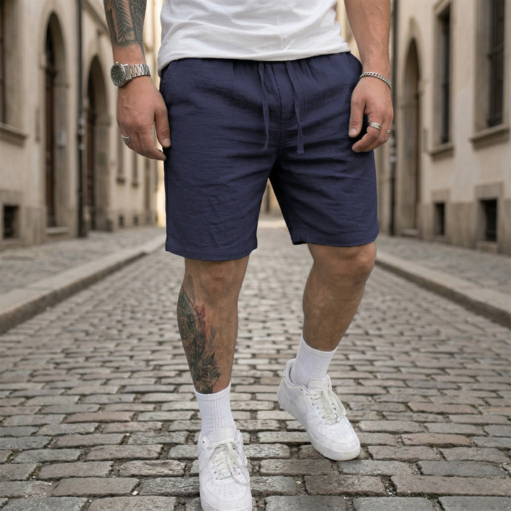 Mens Drawstring Shorts Lightweight Elastic Waist Casual