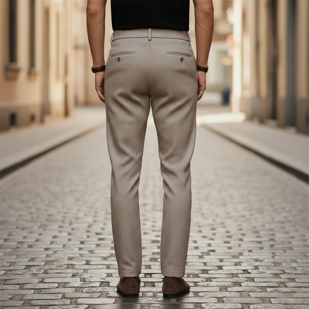 Mens Trousers Slim Fit Tailored