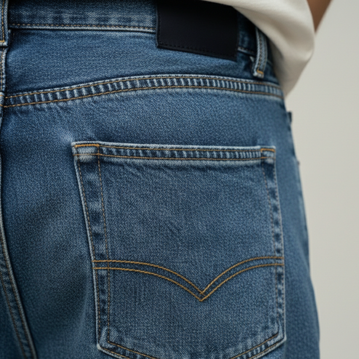 Jeans Wide Leg Straight Fit Mens