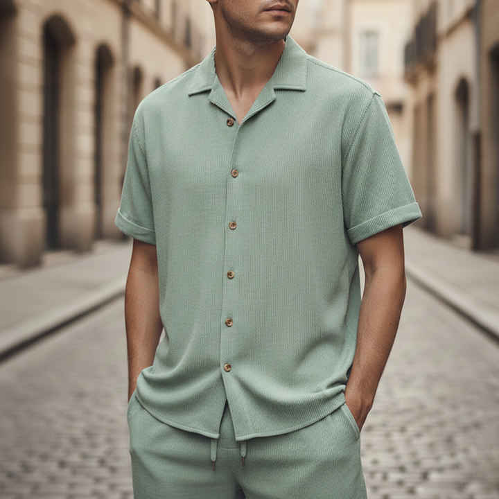 Men’s Short Sleeve Shirt and Shorts Set