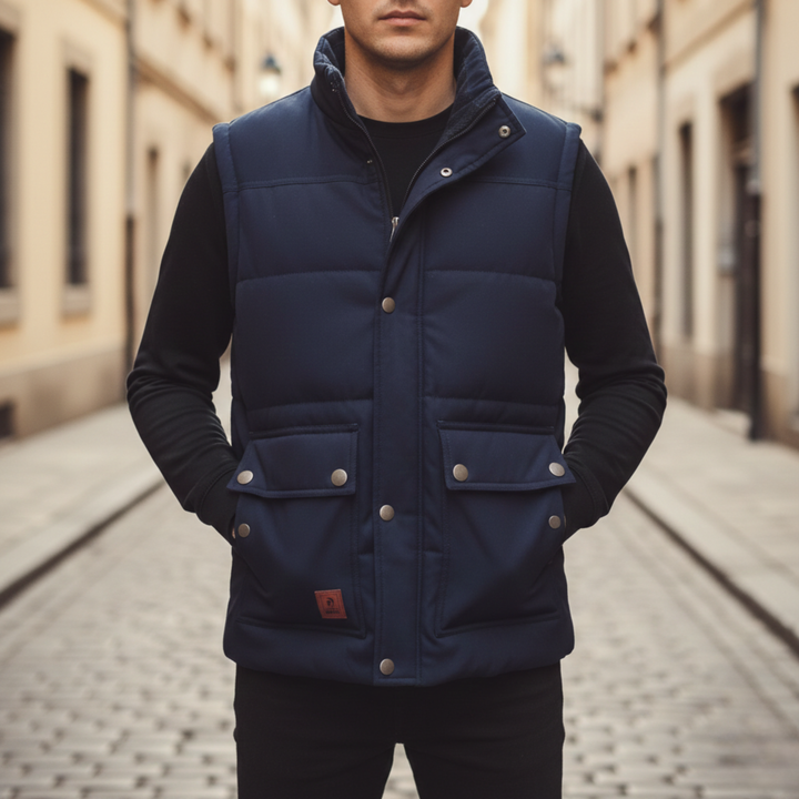 Puffer Vest Men Sleeveless Zip Up