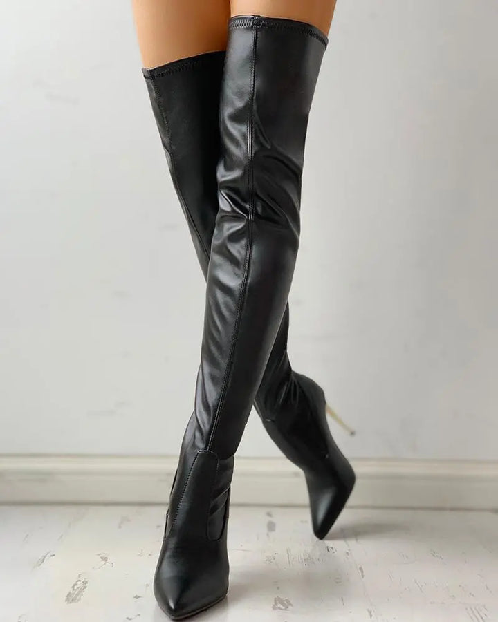 Women's Ankle Boots Leather High Heel