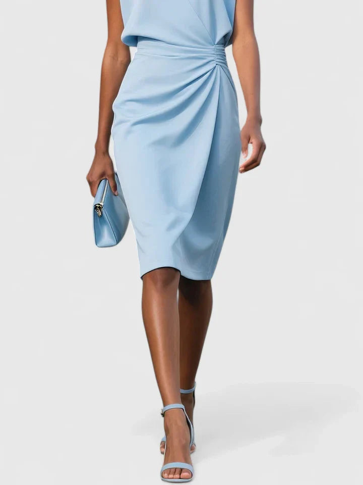 Women's Dress Satin Sleeveless Slim Fit V-Neck
