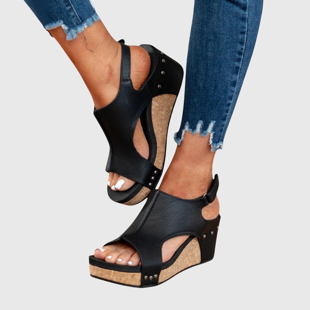Leather Orthopedic Sandals Anatomical Insole for Women