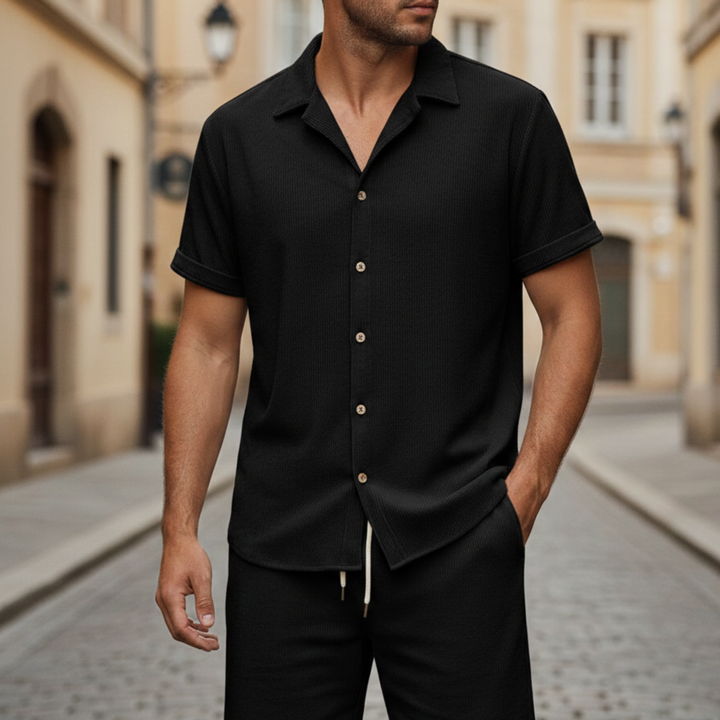 Men’s Short Sleeve Shirt and Shorts Set