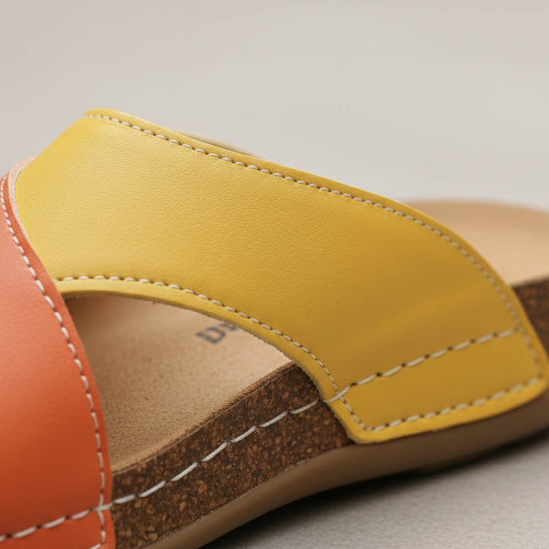 Sandals Slip On Open Toe Flat Womens