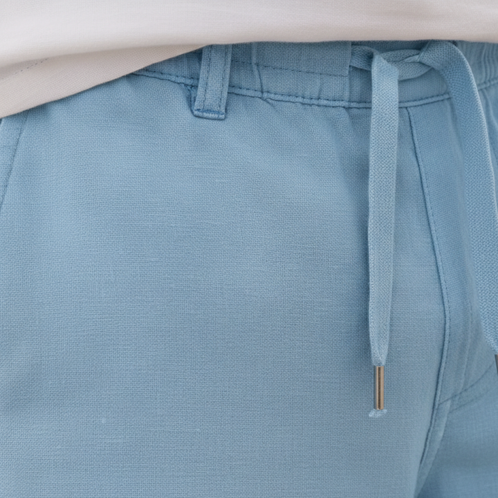 Men Shorts Drawstring Elastic Waist Casual Summer
