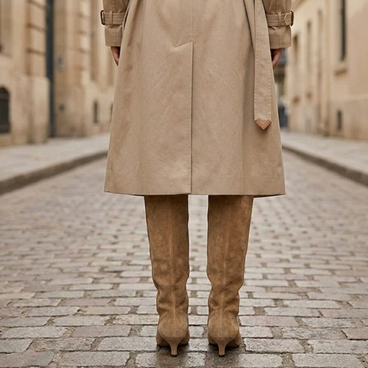 Knee High Boots Kitten Heel Pointed Toe Women