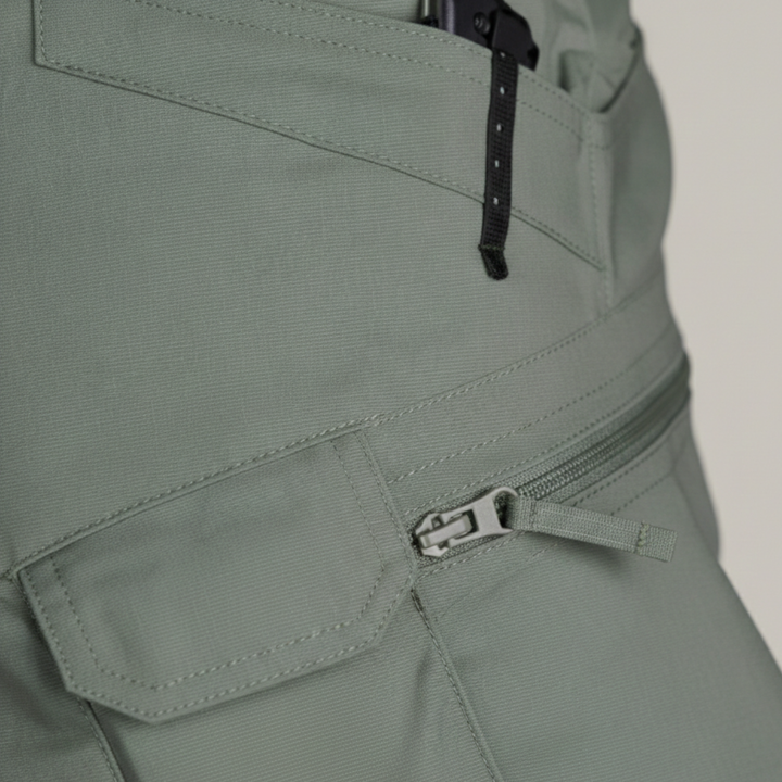 Mens Cargo Shorts Multi Pocket Belted