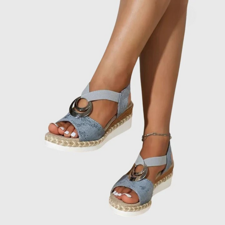 Women's Sandals Leather Orthotic Open Toe Slingback Cushioned Insole Low Heel