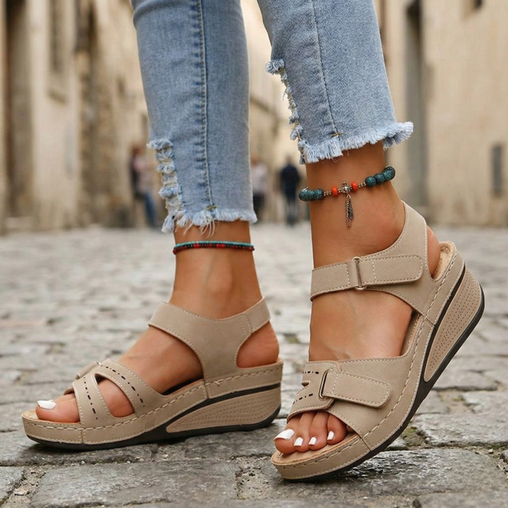 Women’s Platform Wedge Sandals Adjustable Strap