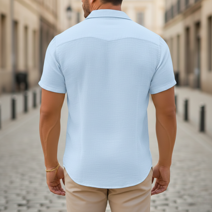 Mens Short Sleeve Button Down Shirt Casual