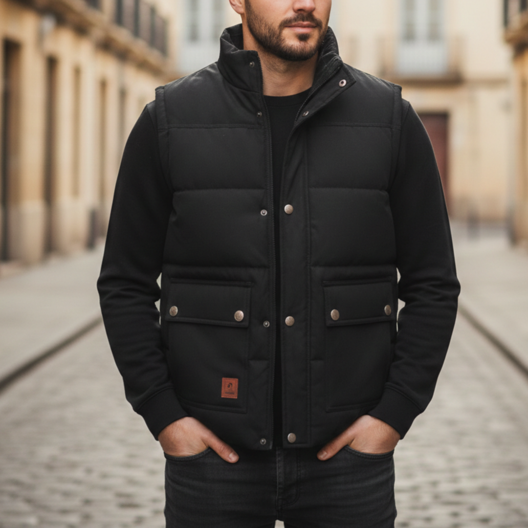 Puffer Vest Men Sleeveless Zip Up