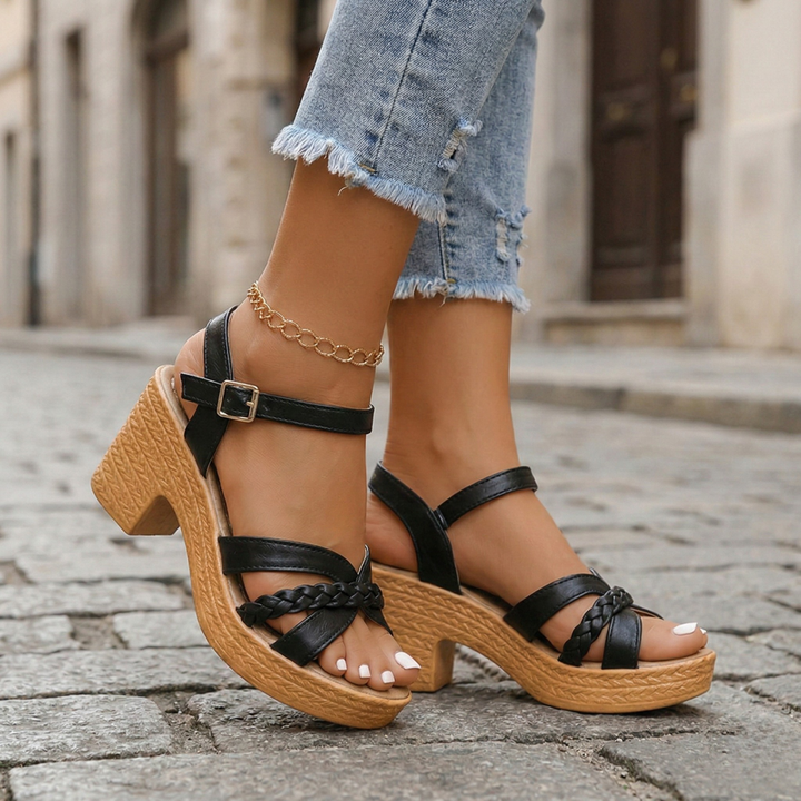 Women’s Wedge Heel Sandals Braided Strap Platform