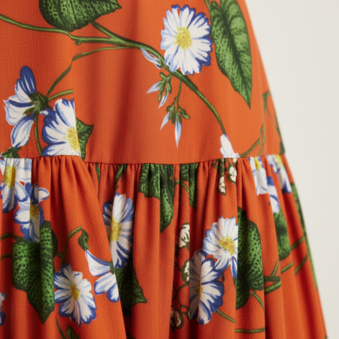 Midi Dress Floral Spaghetti Strap Women