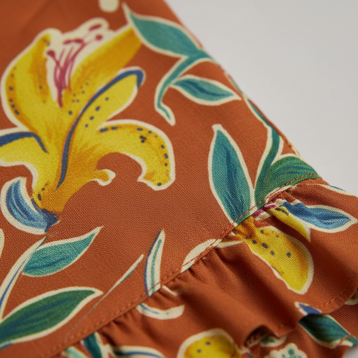 Maxi Dress Floral Print Spaghetti Strap Women