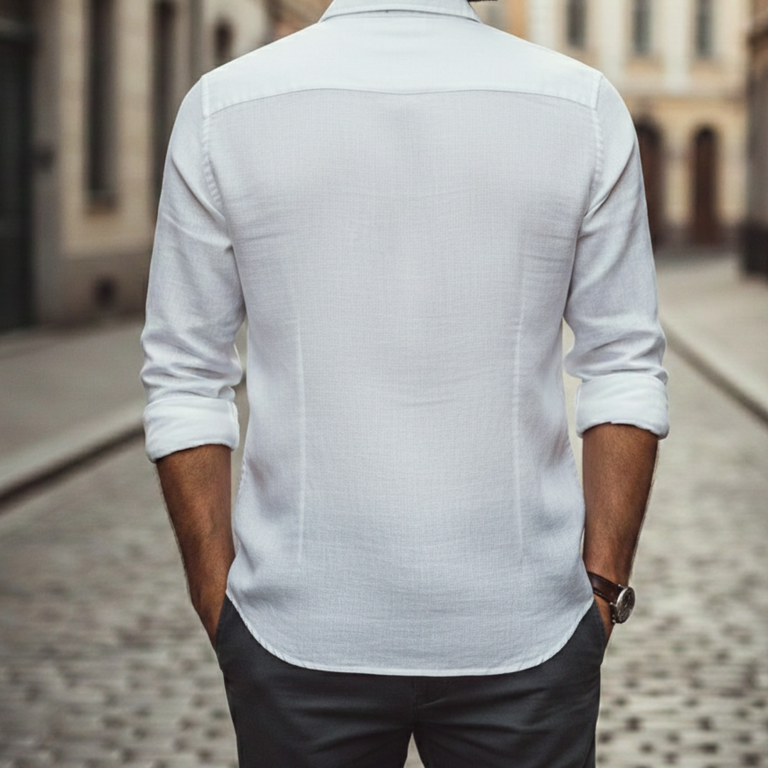 Men’s Long Sleeve Button-Down Casual Shirt