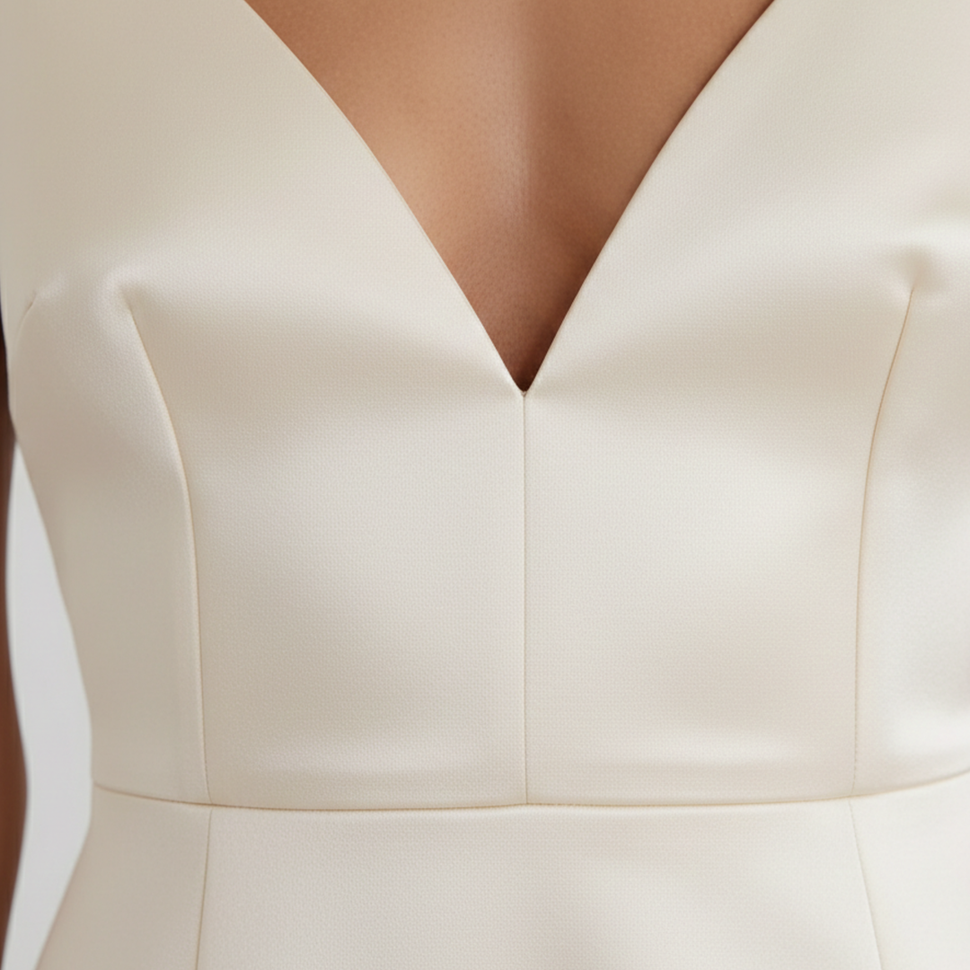 Mini Dress V Neck Sleeveless A Line Women