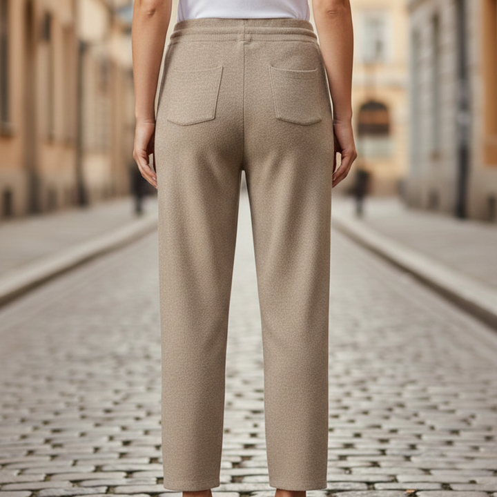 Women's Cashmere Elastic Waist Trousers