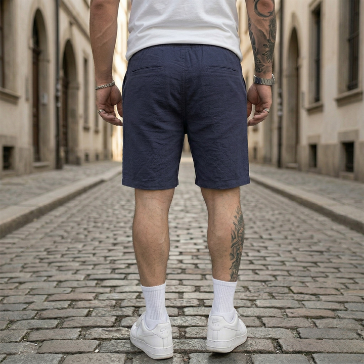 Mens Drawstring Shorts Lightweight Elastic Waist Casual