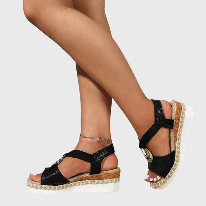 Women's Sandals Leather Orthotic Open Toe Slingback Cushioned Insole Low Heel