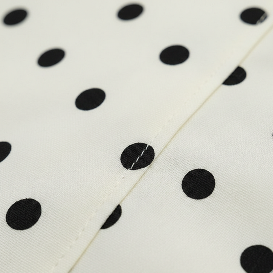 Polka Dot Midi Dress Sleeveless A Line Women