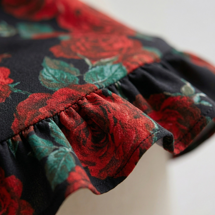 Maxi Dress Long Sleeve Floral Print Bodycon Women