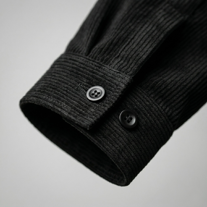 Mens Corduroy Shirt and Pants Set Button Up Casual Outfit