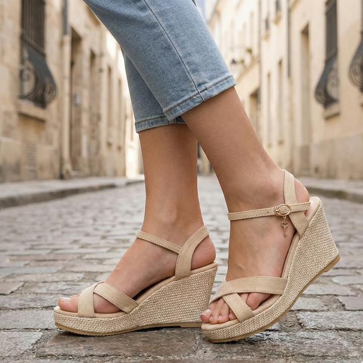 Women’s Espadrille Wedge Sandals Ankle Strap