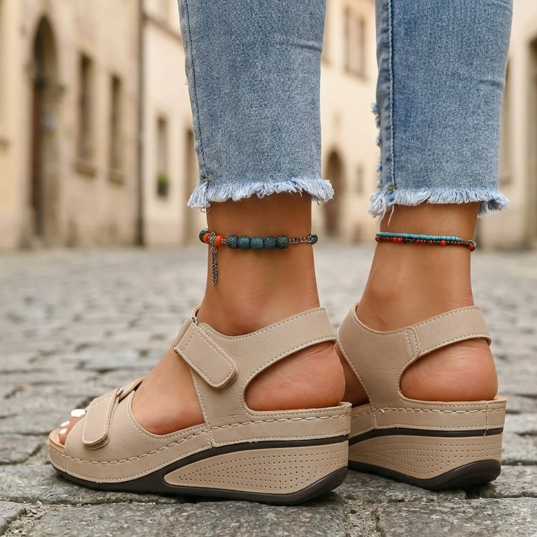 Women’s Platform Wedge Sandals Adjustable Strap