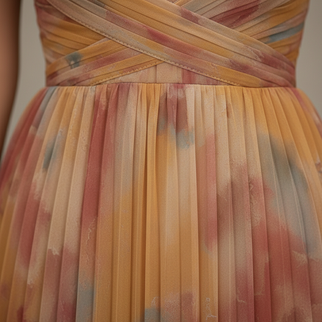 Maxi Dress Spaghetti Strap V Neck Printed Women