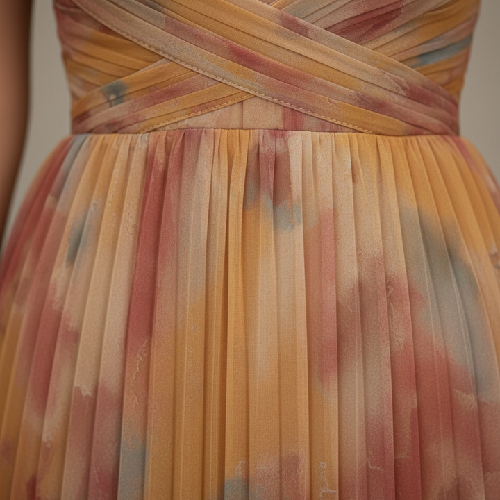 Maxi Dress Spaghetti Strap V Neck Printed Women