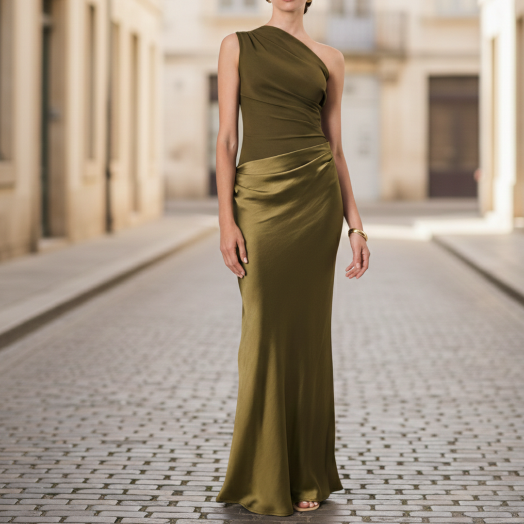 Evening Maxi Dress One Shoulder Women