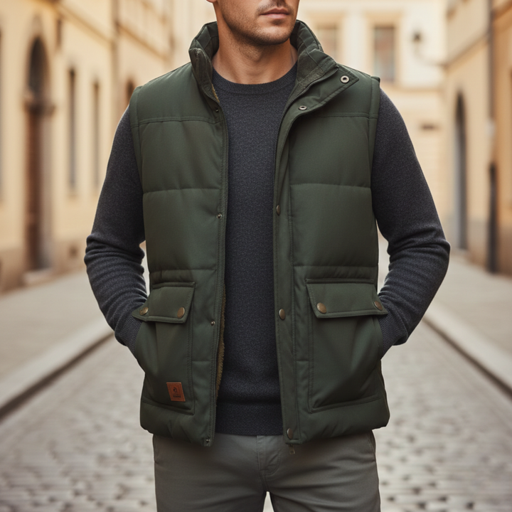 Puffer Vest Men Sleeveless Zip Up