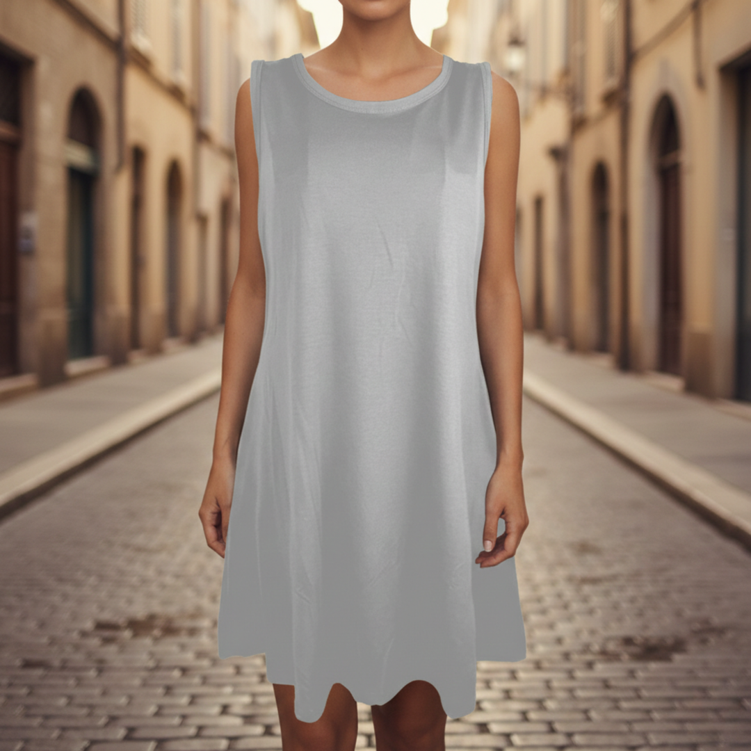 Tank Dress Sleeveless Crew Neck A Line Women