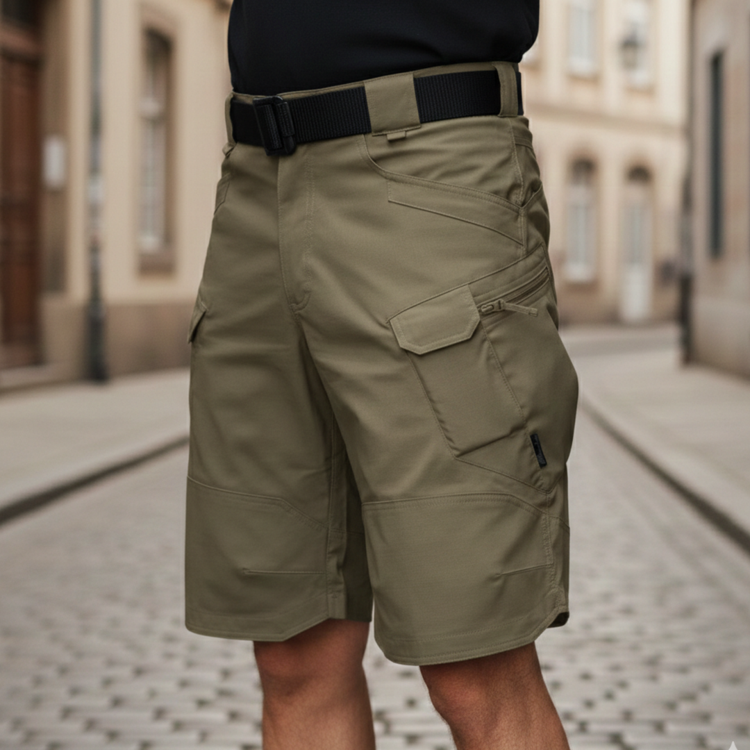 Mens Cargo Shorts Multi Pocket Belted