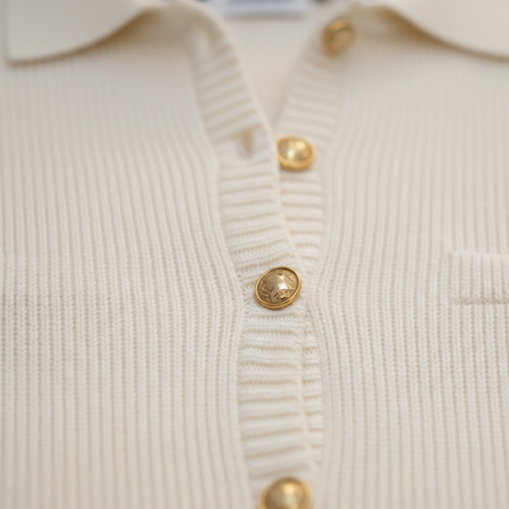 Knit Mini Dress Button Front Ribbed Women