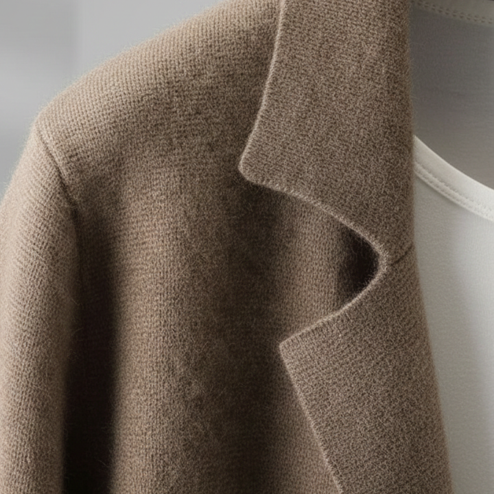 Blazer Jacket Knit Double Breasted Men
