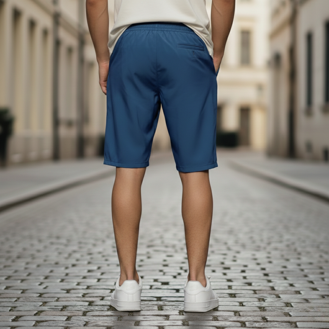 Mens shorts drawstring knee length casual