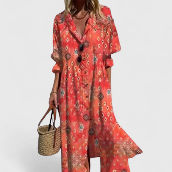 Women's Dress Boho Style Relaxed Fit Printed Lightweight Casual