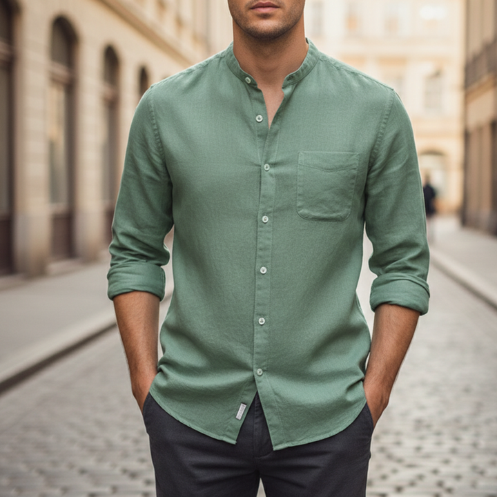 Men’s Long Sleeve Button-Down Casual Shirt