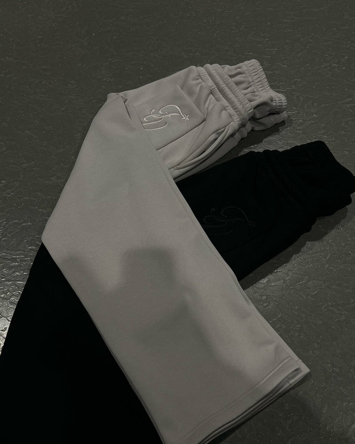 Unisex Joggers Cotton Blend Baggy Fit Elastic Waist Drawstring Pockets