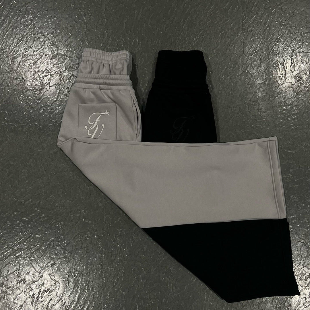 Unisex Joggers Cotton Blend Baggy Fit Elastic Waist Drawstring Pockets