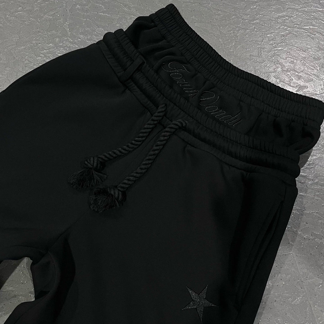 Unisex Joggers Cotton Blend Baggy Fit Elastic Waist Drawstring Pockets