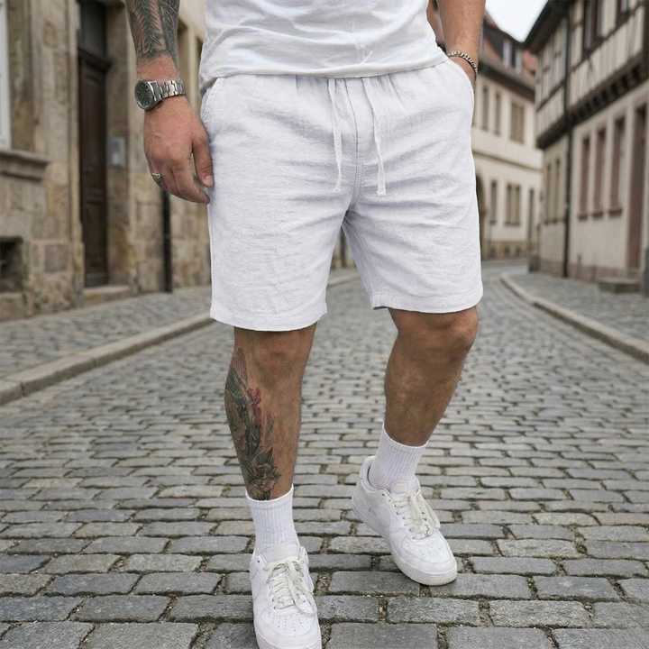 Mens Drawstring Shorts Lightweight Elastic Waist Casual