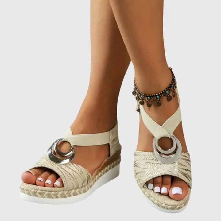 Women's Sandals Leather Orthotic Open Toe Slingback Cushioned Insole Low Heel
