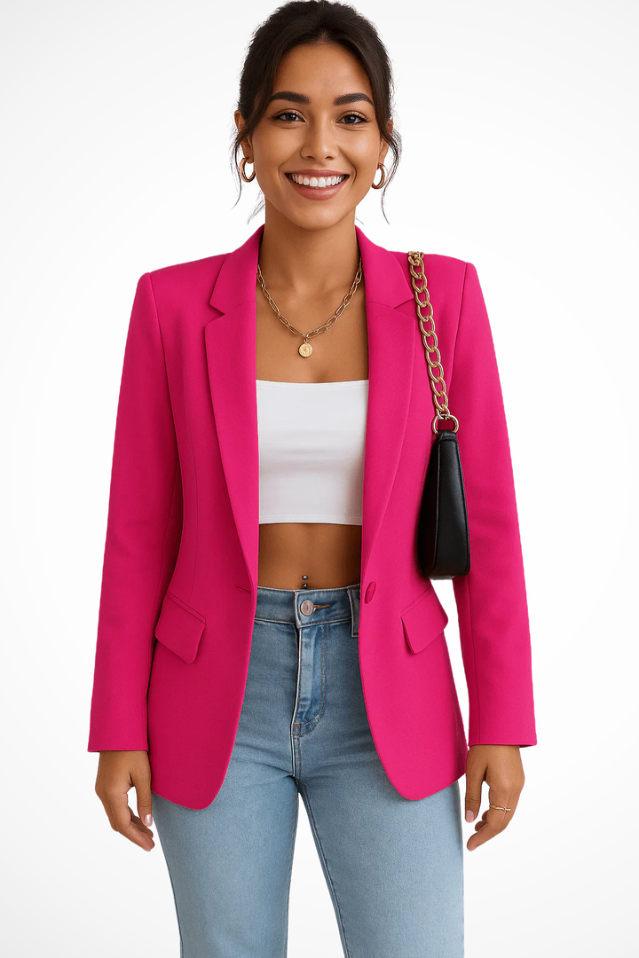 Women's Blazer Vest Sleeveless Slim Fit Button Front V-Neck Tailored